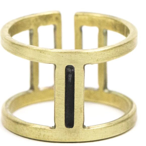 betsy & iya Jewelry - Betsy & iya / Tall Nous Ring / Adjustible / Brass